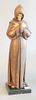 L. Azaustre Painted Wood Religious Figure
on green marble base
signed on robe
height 22 inches