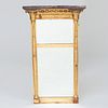 Small Federal Giltwood Two Part Mirror
