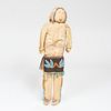 Woodlands Beaded Hide and Cloth Doll, Probably Great Lakes