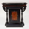 American Renaissance Revival Ebonized and Figured Maple Pedestal