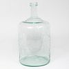 Continental Brown Glass Engraved Demijohn