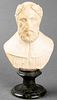 Neoclassical Carved Alabaster Bust Sculpture