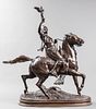 P. J. Mene "The Arab Falconer" Bronze Sculpture
