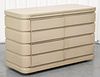 Karl Springer Style Grasscloth Chest Of Drawers