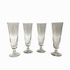 (4) Tall Crystal Beer Glasses
