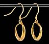 Wearable 1st C. Roman Gold Hoop Earrings (pr)