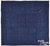 Two New England indigo linsey woolsey quilts