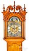 Pennsylvania Chippendale tiger tall case clock