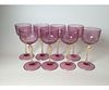 Set of 8 Venetian Etched Wine Glasses
