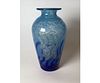Daum & Nancy Blue Gold Art Glass Vase