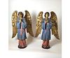 Pair Of Polychrome Wooden Angels