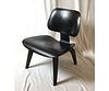Low Mid Century Black Stained Ash Lounge Chair