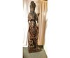 Monumental Early 20th Century Chinese Hand Carved Quan Yin Deity