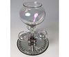 Antique Harrach Iridescent Soap Bubble Art Glass Epergne