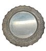 Buccellati Linenfold Sterling Silver Round Serving Tray