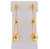 Tiffany & Co HardWear 18k Gold Triple Drop Ball Earrings 