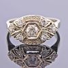Art Deco 14k Gold Old Mine Diamond Engagement Ring