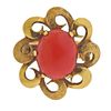 1960s 18k Gold Coral Ring 