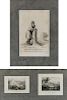 A GROUP OF THREE PRINTS DEPICTING THE TROITSKAYA LAVRA AND A RUSSIAN PEASANT MAN