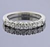 Tiffany & Co Platinum Diamond Half Wedding Band Ring 