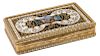 A CONTINENTAL RECTANGULAR GOLD AND ENAMEL SNUFF BOX