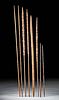 Eight 20th C. Indonesian Asmat Wood & Bamboo Arrows