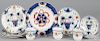 Eleven pieces of Gaudy ironstone porcelain, 19th c., to include plates, bowl, cups and saucers