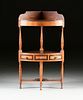 A FEDERAL FIGURED MAPLE AND MAHOGANY CORNER WASH STAND, EARLY 19TH CENTURY,