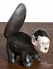 Cast iron Hitler the skunk, mid 20th c., 5'' h.