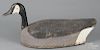 Carved and painted Canada goose decoy, 20th c., canvas covered, 27 1/2'' l.