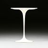 EERO SAARINEN (Finnish/American 1910-1961) A MARBLE TOPPED END TABLE, "TULIP TABLE," KNOLL FURNITURE, 1983,