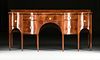 A GEORGE III FLAME MAHOGANY SIDEBOARD, POSSIBLY SCOTTISH, LATE 18TH CENTURY,