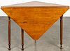 Sheraton style walnut handkerchief table, 29'' h., 42 3/4'' w.