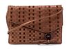 A Bottega Veneta Brown Leather and Suede Envelope Handbag, 10.5 x 7.5 inches.