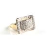 A LAURA RAMSEY PAVÉ DIAMOND AND 14K YELLOW GOLD RING, MARKED, 