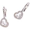 PAIR OF EARRINGS WITH DIAMONDS IN WHITE GOLD 18K CHOPARD Hook and safety, Weight: 7.7 g. Size: 0.39 x 0.98" (1.0 x 2.5 cm)