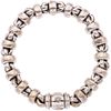 DIAMOND BRACELET IN 18K WHITE GOLD, CHIMENTO  Shows wear. Tester mark. Box clasp. Weight: 38.8...