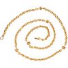 NECKLACE IN 18K YELLOW GOLD, TANE  Pliable clasp. Weight: 91.0 g. Length: 28" (71.2 cm)