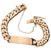 BRACELET IN 18K AND 10K YELLOW GOLD Box clasp with 8-shaped safety and safety chain (10K gold)