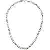 14K WHITE GOLD DIAMOND NECKLACE Carabiner clasp. Weight: 106.1 g. Length: 23.6" (60.0 cm)