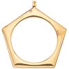 16K YELLOW GOLD PENDANT Weight: 17.5 g. Size: 1.8 x 2" (4.8 x 5.2 cm)