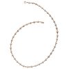 14K WHITE GOLD DIAMOND NECKLACE Shows wear. Spring clasp. Weight: 26.7 g. Length: 19.6" (50.0 cm)