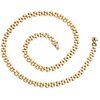 CHOKER IN 14K YELLOW GOLD  Box clasp with 8-shaped safety. Weight: 20.2 g. Length: 18.3" (46.5 cm)