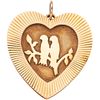12K YELLOW GOLD PENDANT Weight: 13.2 g. Size: 1.4 x 1.6" (3.6 x 4.3 cm)