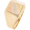 RING IN 14K YELLOW GOLD Weight: 2.8 g. Size: 8