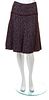 * A Chanel Multicolor Tweed Boucle Pleated Skirt, Size 42.