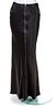 * A Christian Dior Black Silk Evening Skirt, Size 4.