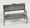 Sterling Silver Miniature Bench Settee Couch