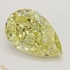 5.04 ct, Natural Fancy Intense Yellow Even Color, VS2, Pear cut Diamond (GIA Graded), Unmounted, Appraised Value: $295,300 