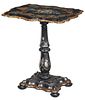 Mother of Pearl Inlaid Gilt Papier Mache Table